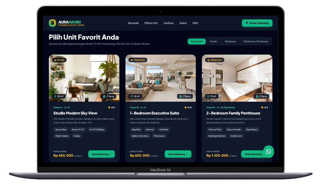 Sewa Apartemen  - Web
